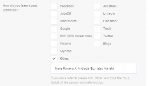 Bizmates Application Guide: How and Why: Referral