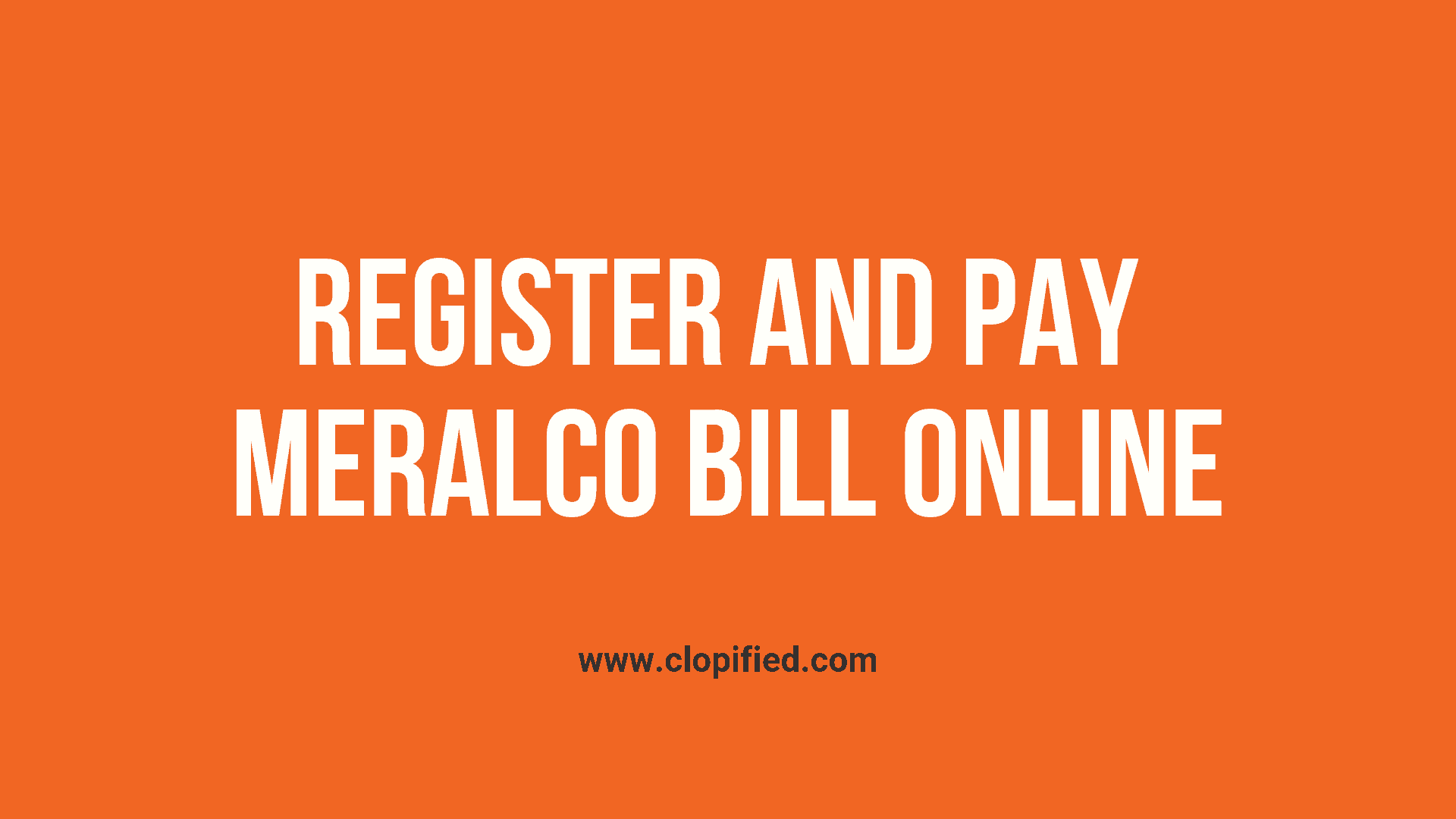 register and pay meralco bill online
