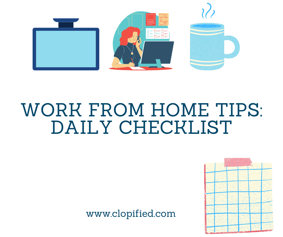 work from home tips checklist