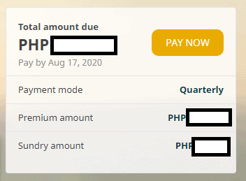 pay Sunlife premium Pay now
