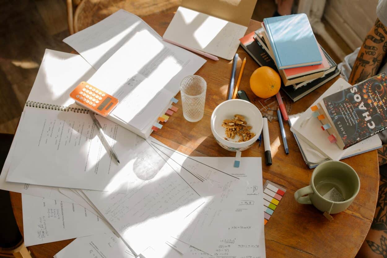 Preparing for the entrance exam with mock test papers