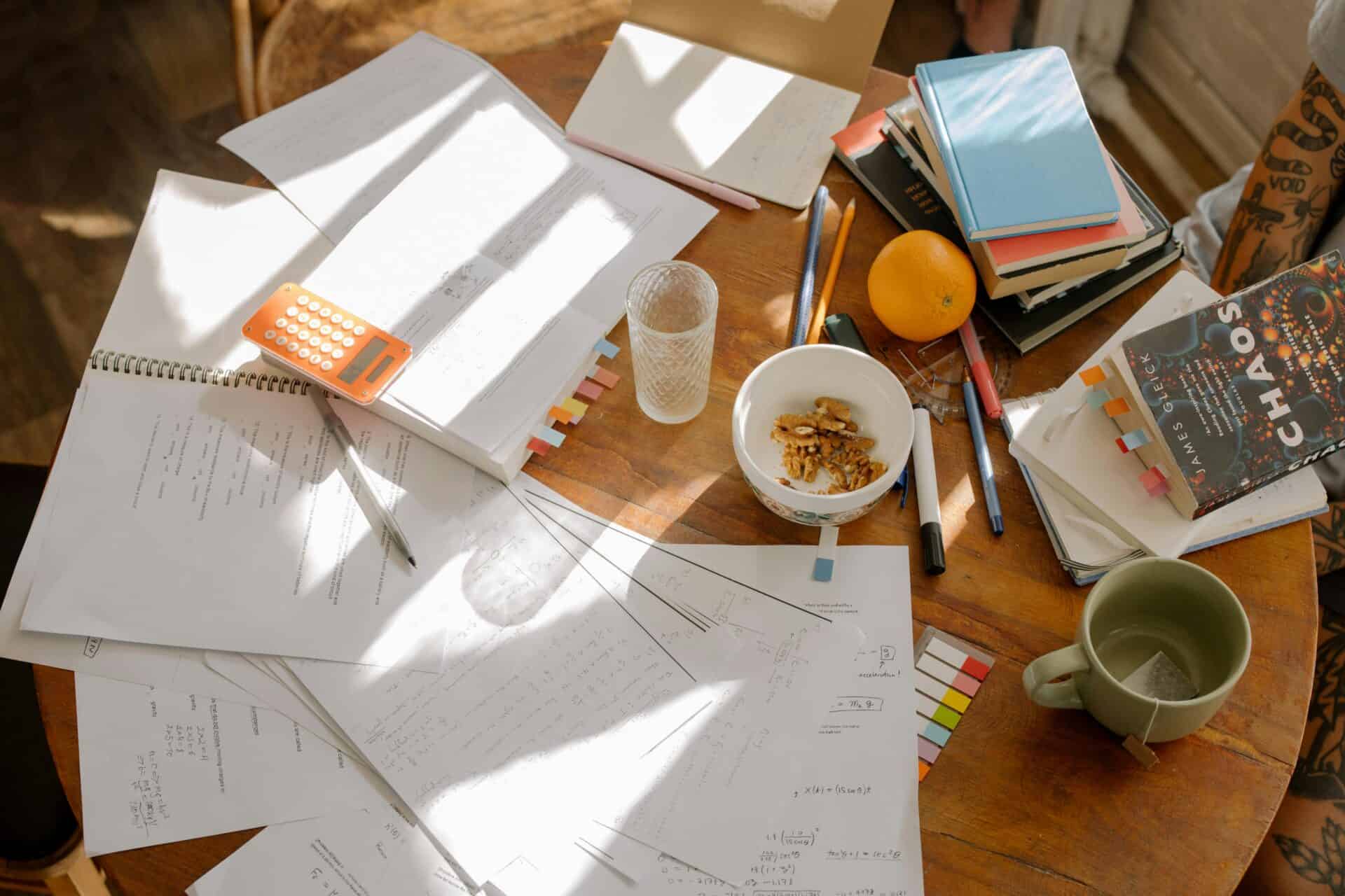 Preparing for the entrance exam with mock test papers