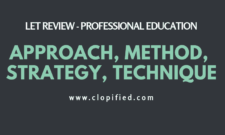 LET Review Approach Method Strategy Technique